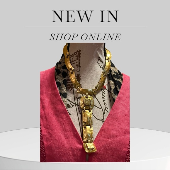 Source Unknown vintage choker style Gold Statement Necklace - Picture 1 of 2